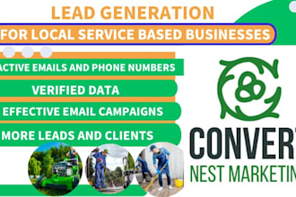deliver contact info and email marketing in your location for cleaning business