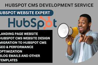 design a hubspot CRM landing page cms zapier shopify with hubspot website