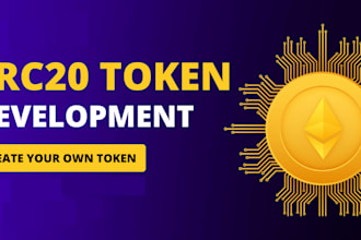 create erc20, bep20 token on ethereum binance,  ico web3 smart contract