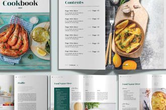 write cookbook food recipe, do KDP cookbook ebook design and content formatting