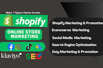 boost shopify ecommerce sales marketing promotion, products listing tiktok ads