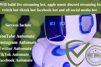 build live streaming bot, apple music discord streaming bot twitch tiktok bot