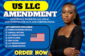 amend, dissolve, or reinstate your US llc