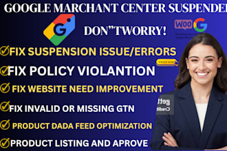 fix google merchant center errors and disapproved products