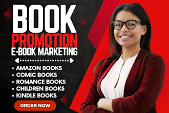 do amazon book promotion, christian, fantasy, children comic or ebook marketing