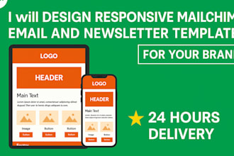 design responsive mailchimp email and newsletter template