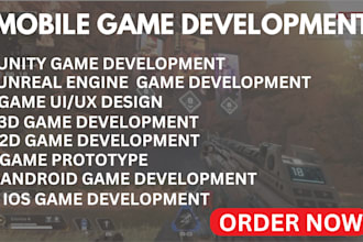 unity mobile game hyper casual IOS android 2d 3d game development UI UX design