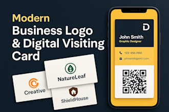 design a modern logo and digital business card for business