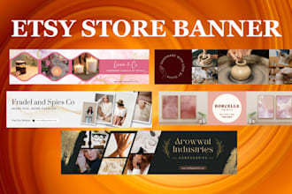 design beautiful etsy store banner for your brand