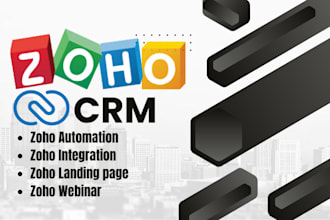 do zoho automation, zoho integration, zoho landing page, zoho webinar