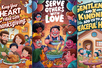 design unique christian children story book cartoon character bible illustration