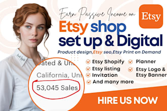 etsy digital products for passive income seo listing rank digital product design