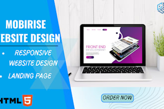 design a mobirise or landing page fast