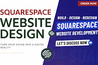 design or redesign squarespace website, SEO, landing page, ecommerce store