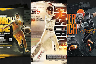 do sport flyer football flyer basketball and baseball flyer and poster in 24hrs
