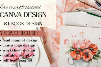 do canva ebook design, workbook, ebook formatting, lead magnet, for amazon kdp