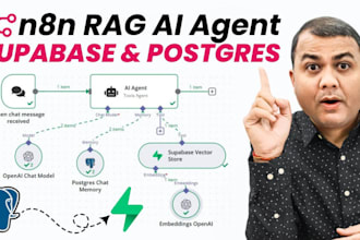 do powerful ai workflow automation, API integration using n8n,supabase, postgres