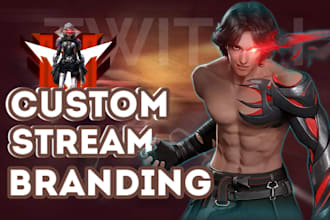 design pro twitch and kick overlays, panels, alerts and thumbnails for streams