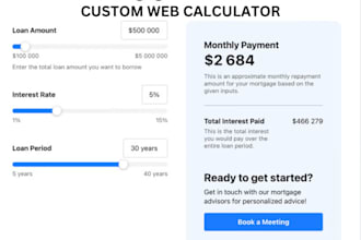 build a custom website calculator for your business with free demo