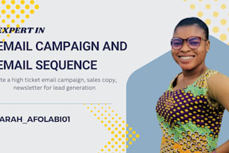 write a high ticket email campaign, sales copy, newsletter for lead generation