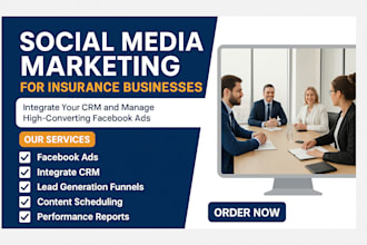 crm integration, facebook ads and social media marketing for insurance