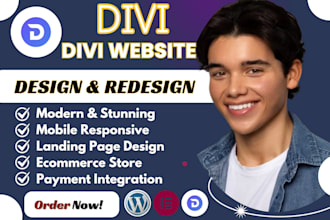 build wordpress website design using divi, divi wordpress website design
