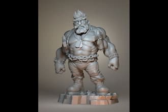 3d miniature model 3d sculpting miniature model 3d  character 3d resin printing