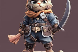 draw 3d game character design