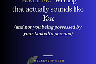 write an about me page that actually sounds like you