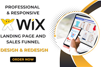 create high converting wix landing page and wix sales funnel for your business