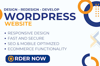 design wordpress business website and membership website development