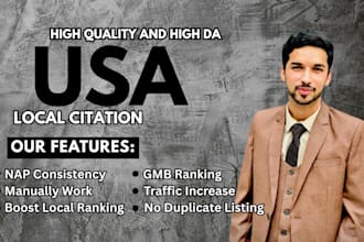 build 200 powerful USA local citations to skyrocket your local SEO