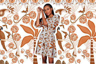 create seamless repeat patterns with hand painted style