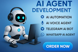 build ai agents ai automation whatsapp ai agent telegram ai bot ai voice agent