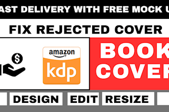 design christian book cover and modify, fix rejected paperback for KDP upload