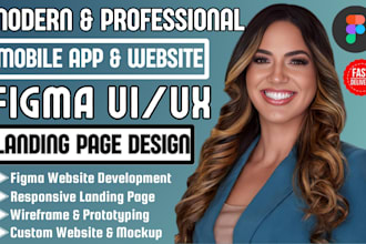 design modern figma website, UI UX template, wireframes, mockup and landing page