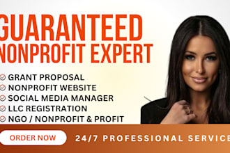 write, research, and apply for grants for nonprofits, 501c3, and businesses