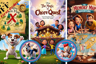 illustrate childrens story kids story book 3d kids illustration picture book
