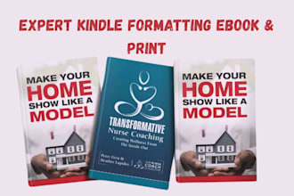 design format your ebook with professional layout kindle formatting 3d mockup