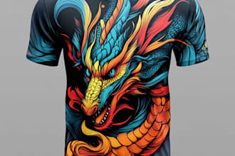 design a unique and edgy custom t shirt design