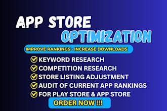do app store optimization aso, for play store and app store