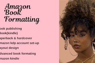 format our amazon kindle format  your book publish kdp