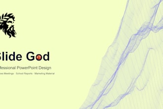 design powerpoint decks for pitches, reports, and business meetings