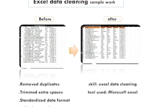 clean, format, split and merge excel data professionally