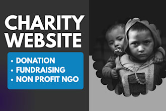 create nonprofit,ngo or charity website with donation system
