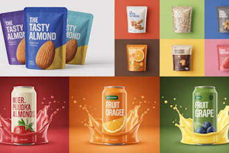 design a unique brand product packaging box, mylar bag, label and pouch design