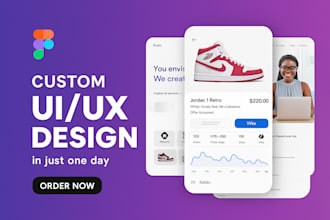 design custom figma website UI UX and unique landing page with modern mockups