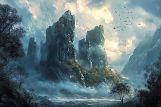 make environment concept art of scene, movie, game, anime