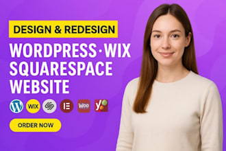 make design redesign edit clone update wordpress wix expert squarespace website