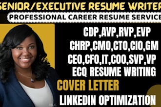 write an ats optimized executive resume for vp, IT and cover letter
